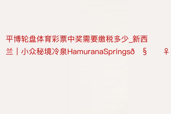 平博轮盘体育彩票中奖需要缴税多少_新西兰｜小众秘境冷泉HamuranaSprings🧚‍♀️