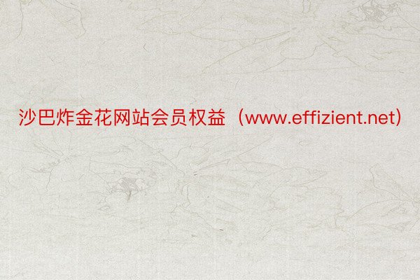 沙巴炸金花网站会员权益（www.effizient.net）